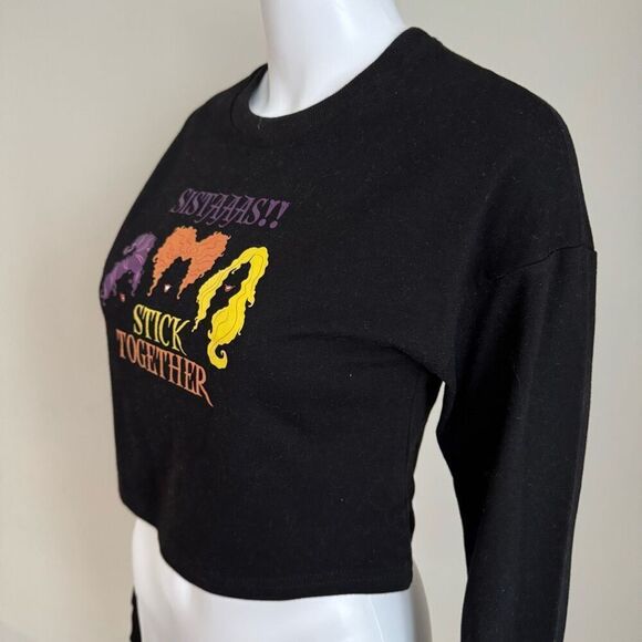 Hocus Pocus Sanderson Sisters Witches Cropped Long Sleeve Tee Size XS - Picture 4 of 6